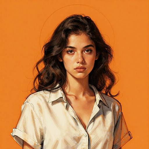 Mystical Portrait of Young Woman