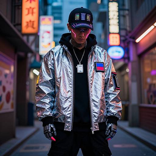 Futuristic Cyberpunk Rapper Attire