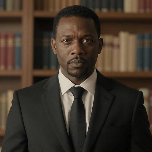 Serious African-American Man in Suit