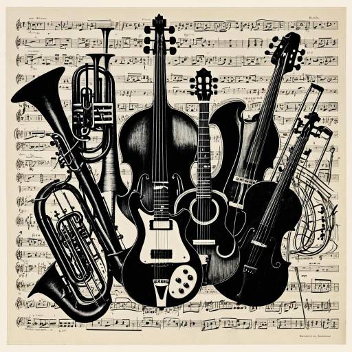 Abstract Dadaist Collage of Instruments