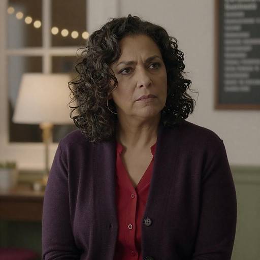 Serious Middle-Aged Woman Indoor Portrait