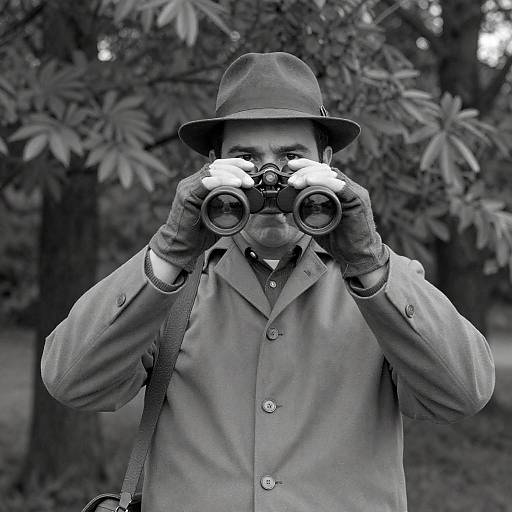 Vintage Man with Mustache Outdoors