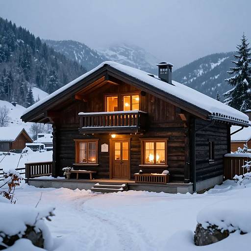 Serene Alpine Winter Retreat