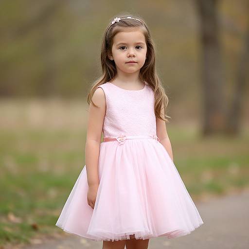 Realistic Pink First Birthday Dress