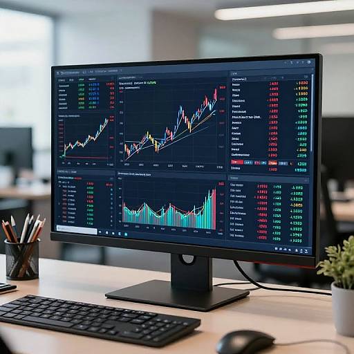 Realistic Digital Finance Dashboard Photo