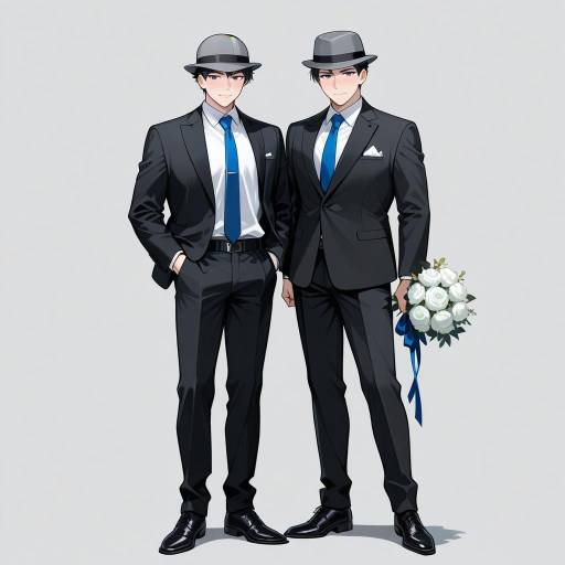 Elegant Svelte Gentleman with Floral Touch Elegant Svelte Gentleman with Floral Touch