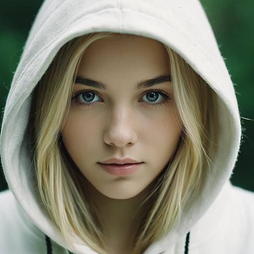 Close-Up Portrait of Blonde Woman