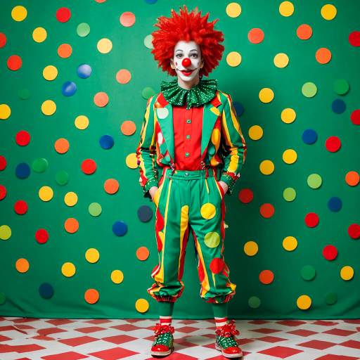 Colorful Clown in a Photo Studio