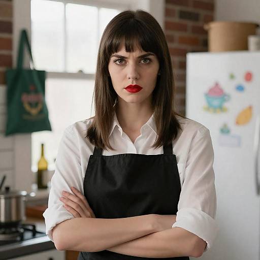 Confident Woman in a Stylish Kitchen