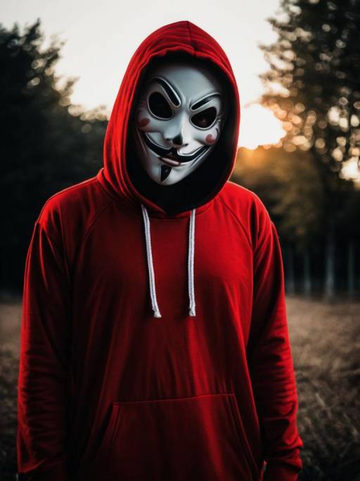 Realistic Man in Red Creepypasta Costume