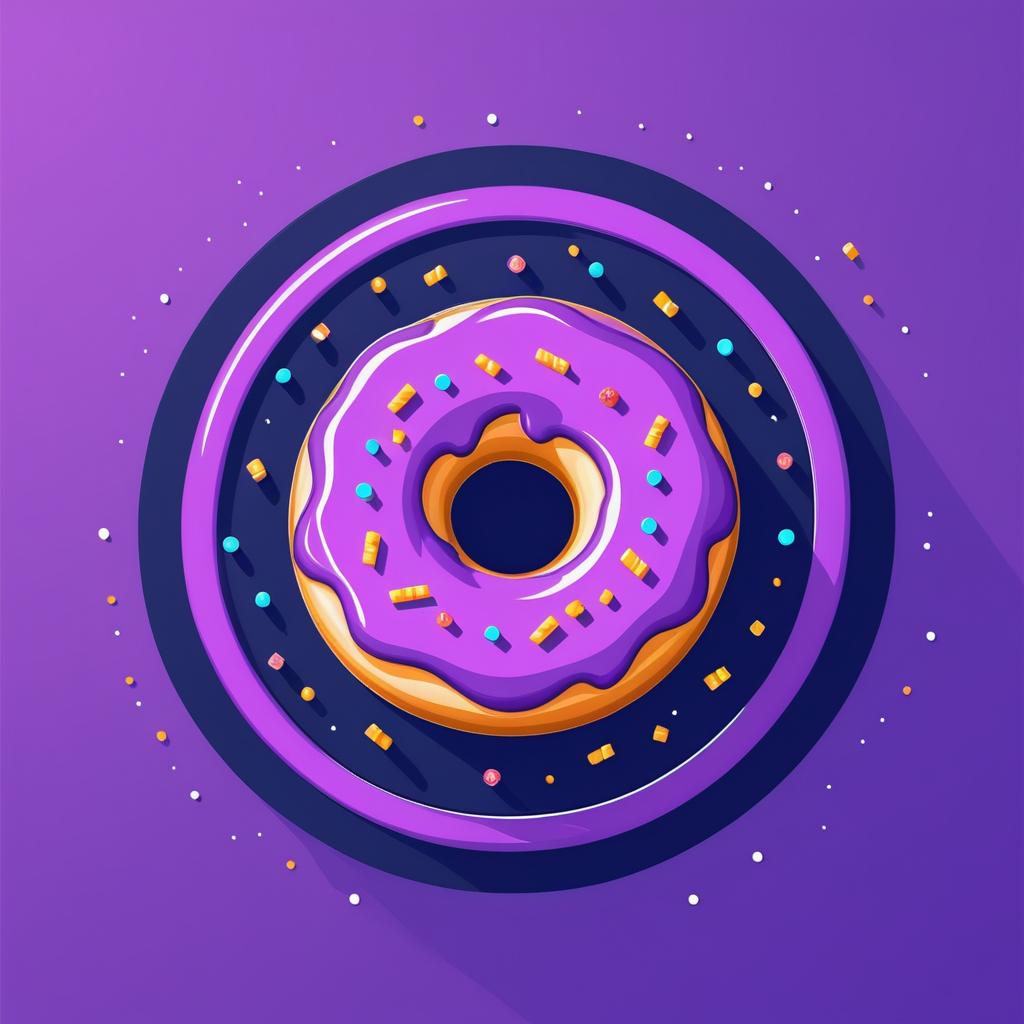 Gravity-Defying Donut Poster Design