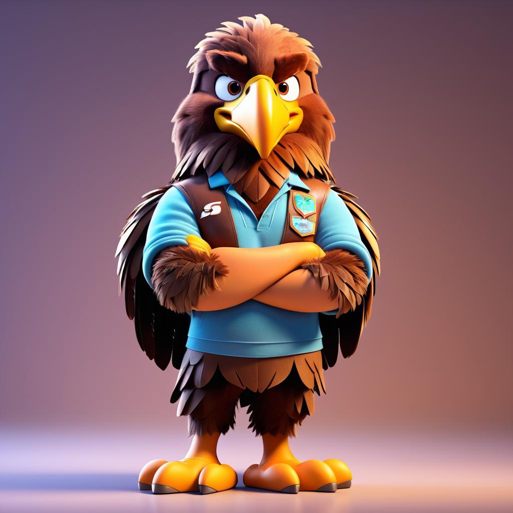 Cinematic 3D Eagle Mascot Character