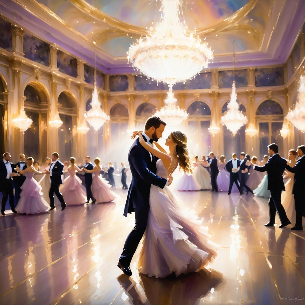 Romantic Impressionist Dance in Ballroom