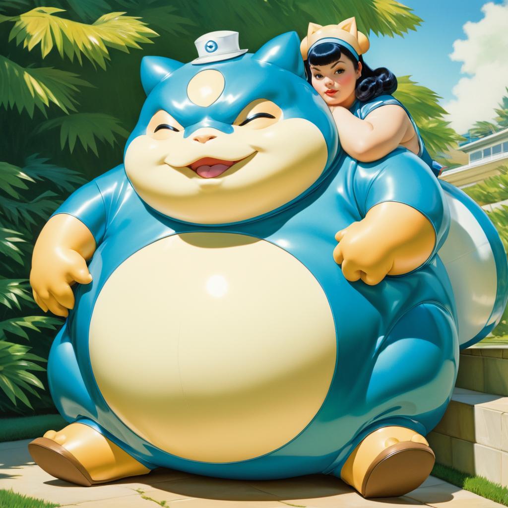 Ultra-Detailed Humanized Snorlax Illustration