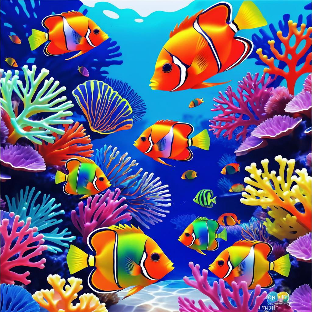 Vibrant Tropical Fish Painting Kits