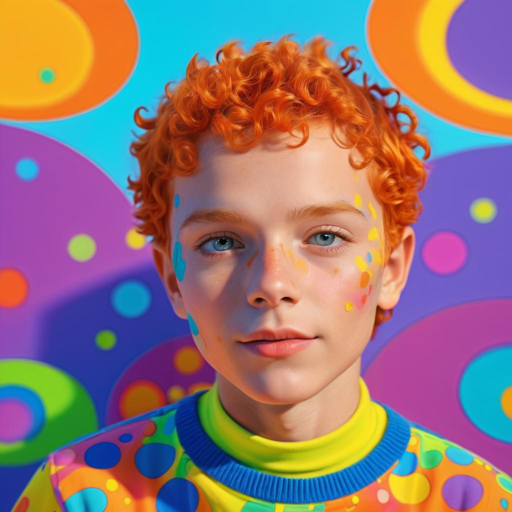 Vibrant Portrait of a Freckled Boy