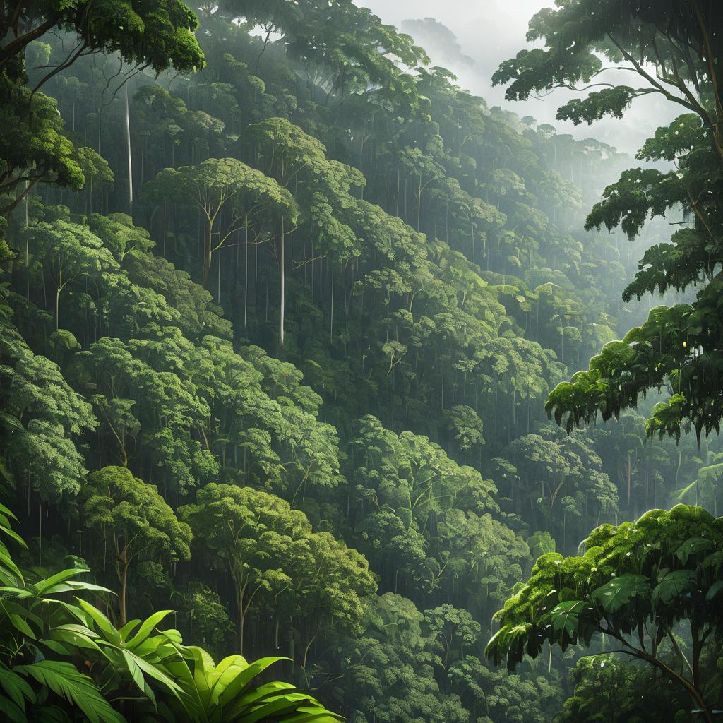 Aerial Views of Rainforest Canopy