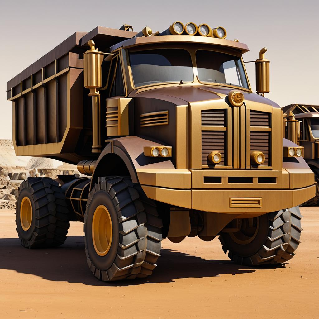 Proud Anthropomorphic Mining Truck Scene