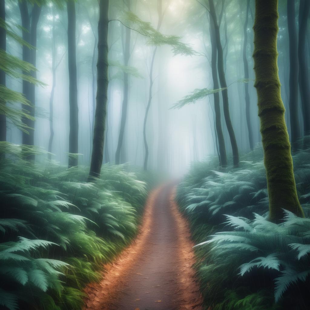 Ethereal Misty Forest Path in 8K