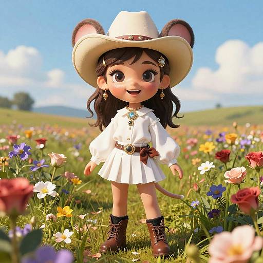 Vikala in Flower Meadow Portrait