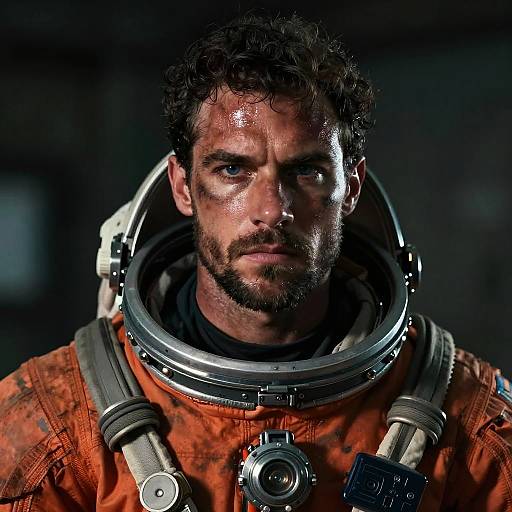Gritty Space Explorer Portrait
