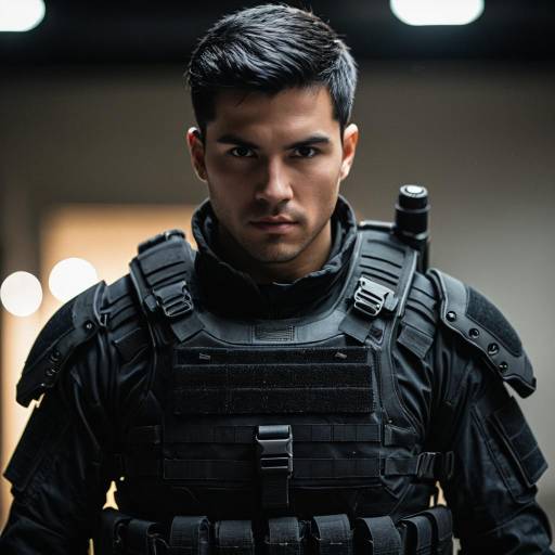Man in Tactical Black Combat Suit