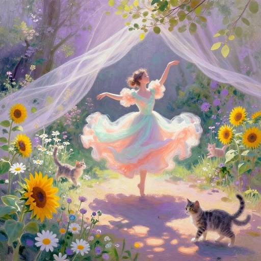 Whimsical Garden Party Impressionism
