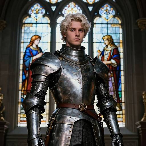 1980s Dark Medieval Robot Knight