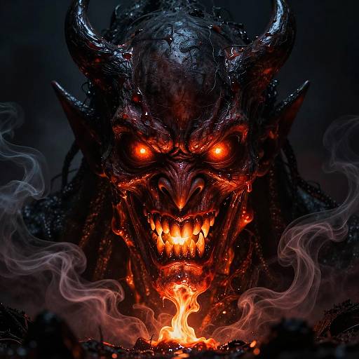 Sinister Molten Demon Face