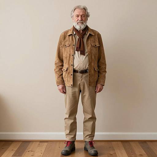 Elderly Man in Casual Stylish Attire
