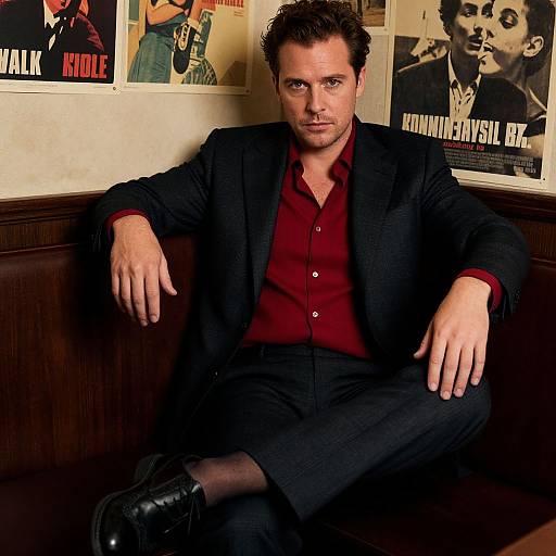 Confident Man in Checkered Suit