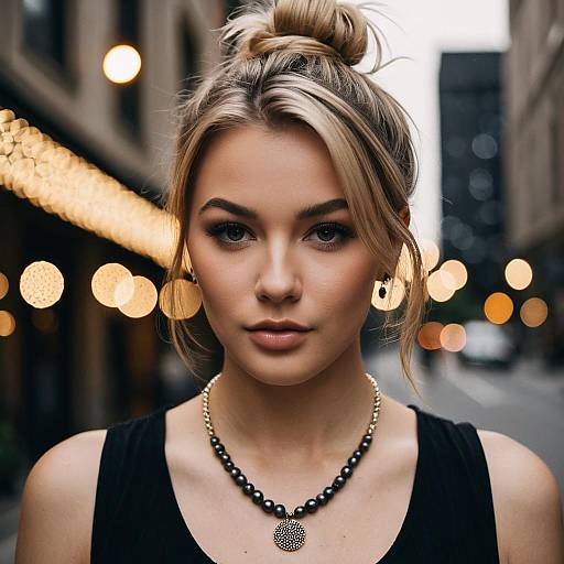 Urban Blonde Portrait with Soft Lighting