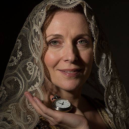 Renaissance Veil Portrait with Chiaroscuro