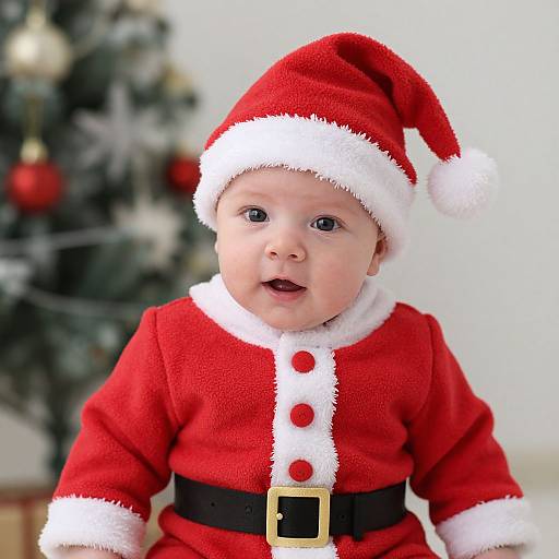 Newborn Baby in Santa Costume