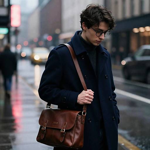 Melancholic Neon City Portrait