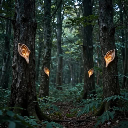 Whispering Glowing Leaf Forest