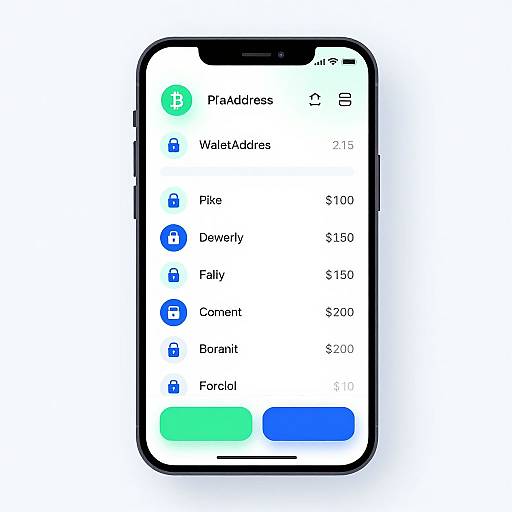 Minimalistic Neon Crypto Wallet Screenshot
