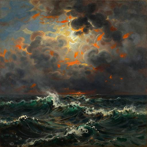 Turner-Inspired Tempestuous Seascape