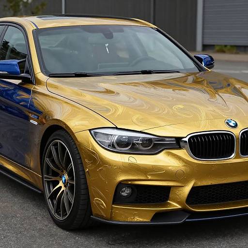 Vibrant Hand-Painted BMW 328i Art