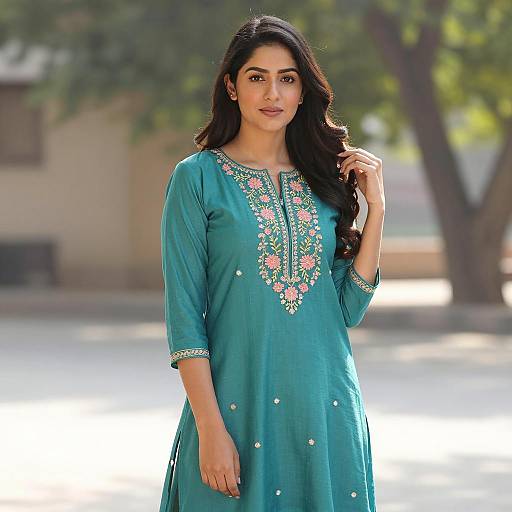 Elegant Anarkali Suit in Natural Light