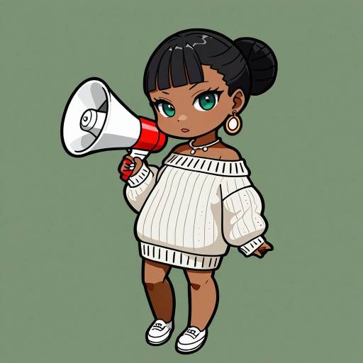 Chibi Girl with Megaphone
