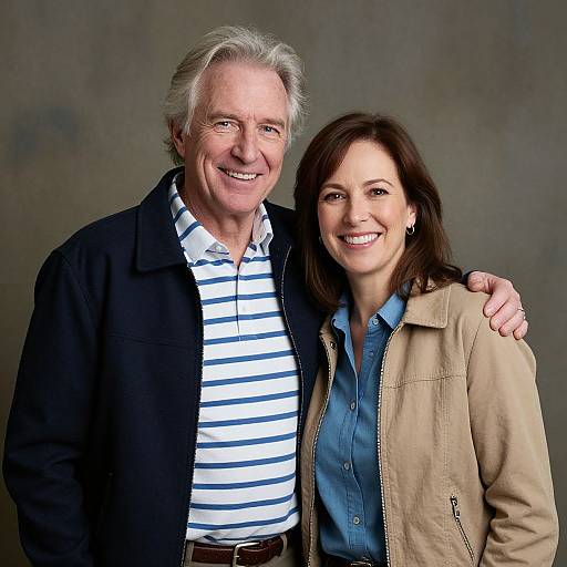 Warm Companionship Between Smiling Duo