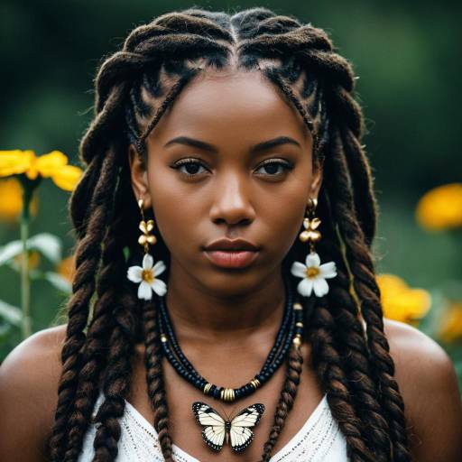 Realistic Butterfly Locs with Jewelry