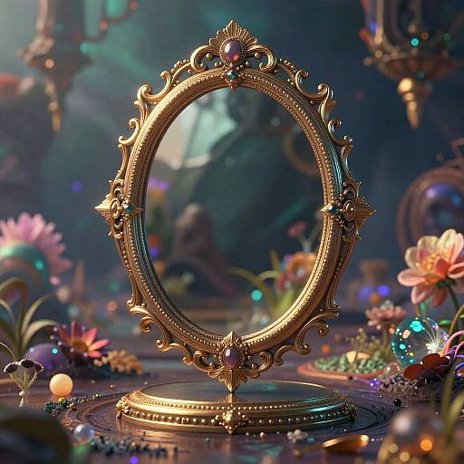 Surreal Psychedelic Mirror Oracle