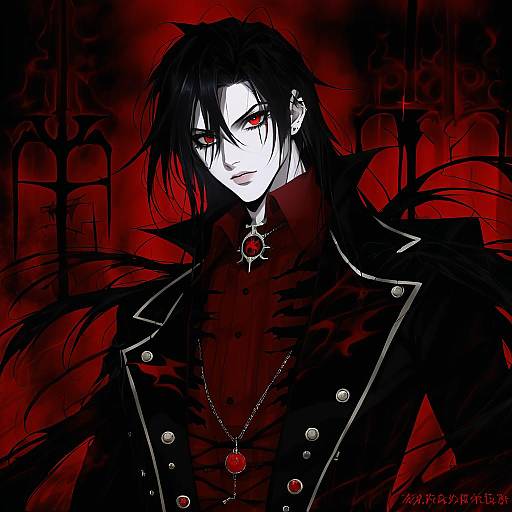 Illustration of Alucard (hellsing), hellsing in the style of Sakura yuki (clochette)
