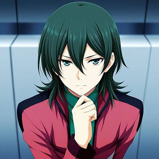 Illustration of Allelujah haptism, gundam in the style of Watarui