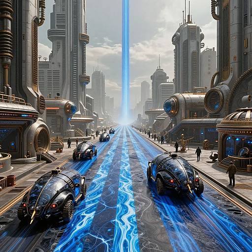 Cinematic Steampunk Sci-Fi Cityscape