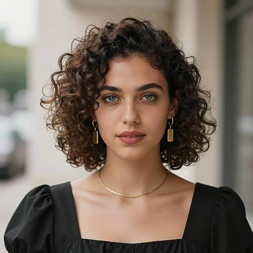 Elegant Portrait of a Curly Hairstyle