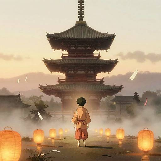 Spirited Away-Inspired Serene Temple Scene