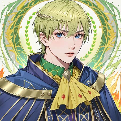 Illustration of Alfred (fire emblem), fire emblem in the style of Satoupote